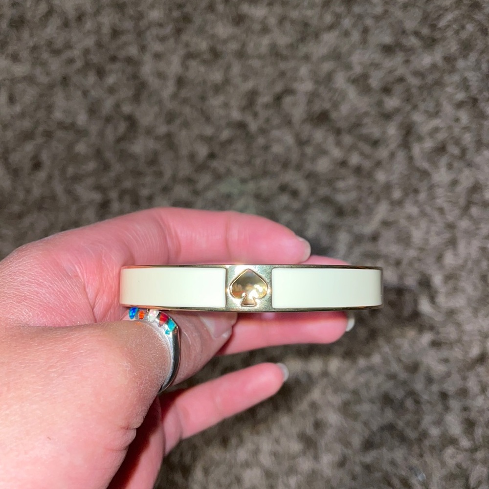 Gold and cream kate spade bangle